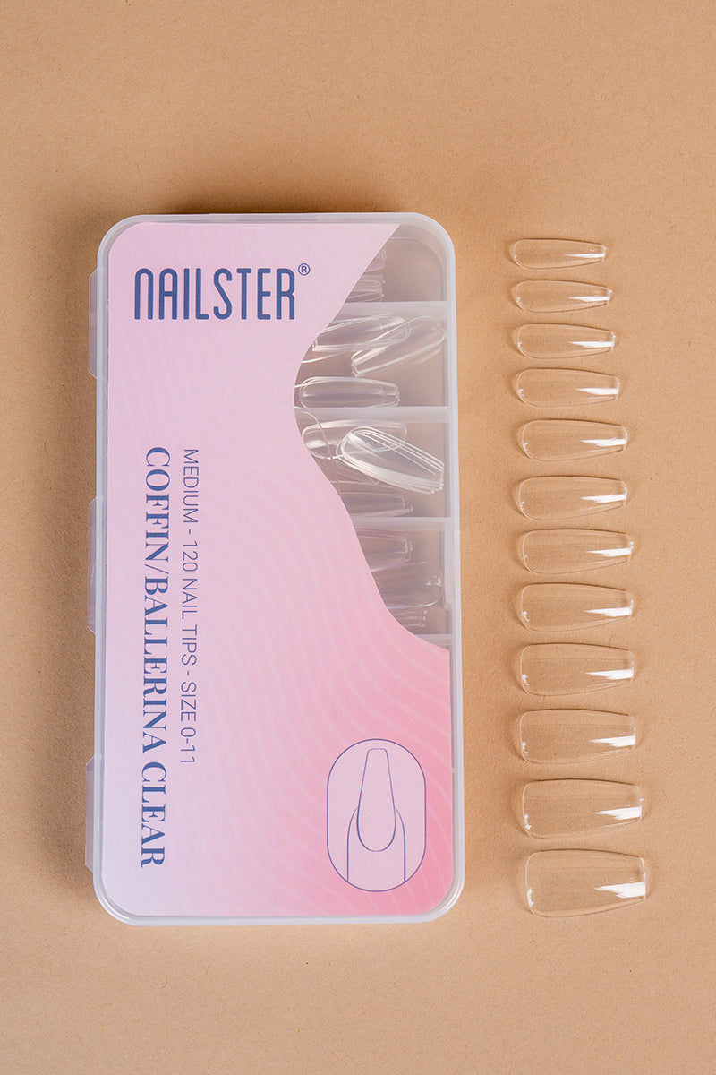 Coffin/Ballerina Clear Tip