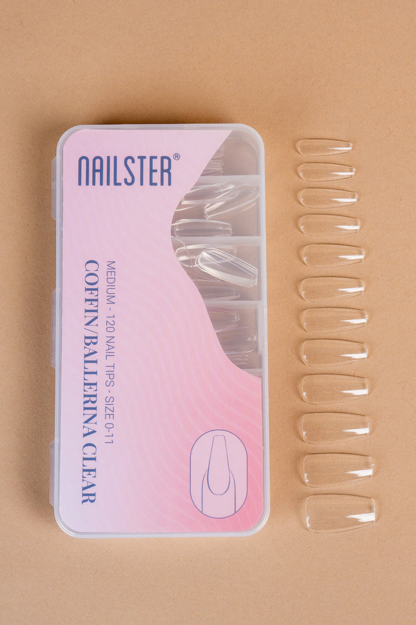 Coffin/Ballerina Clear Tip
