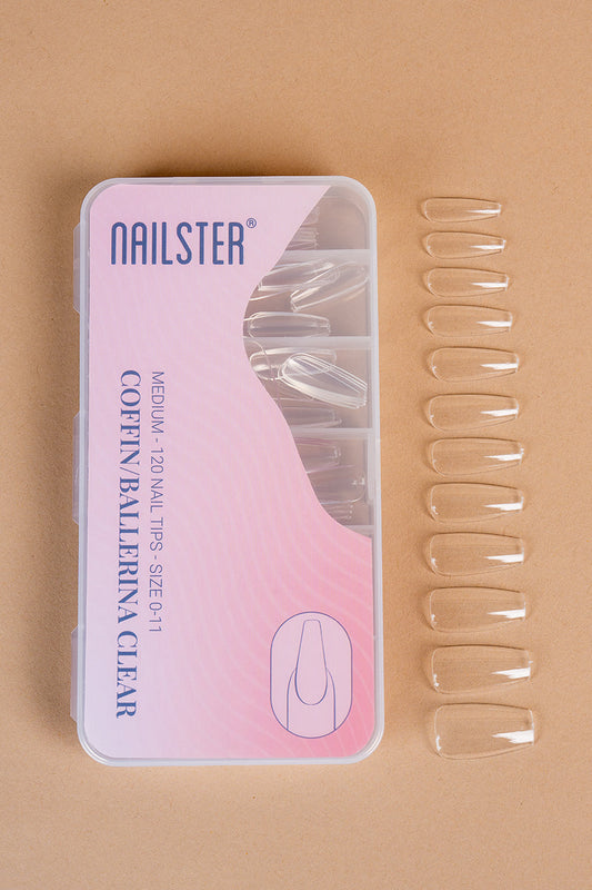 Coffin/Ballerina Clear Tip