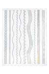 Silver shapes stickers