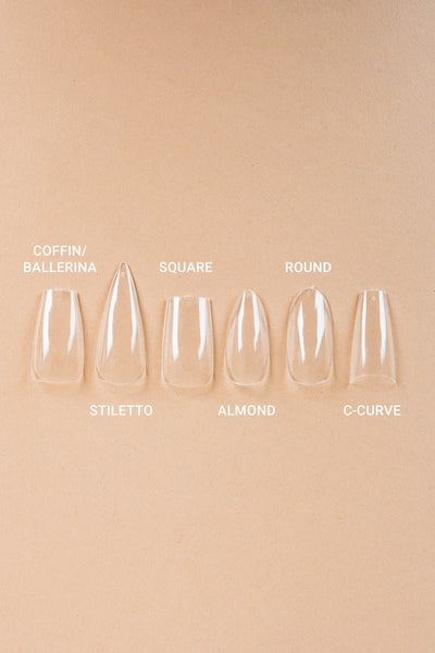 Almond Medium Clear Tipper | Nailster Denmark