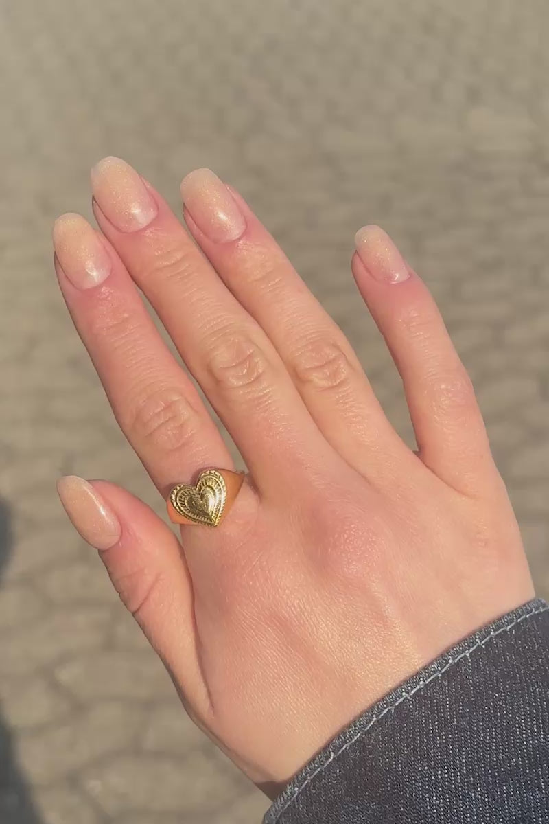 Polygel Peach Glitter · 461 461