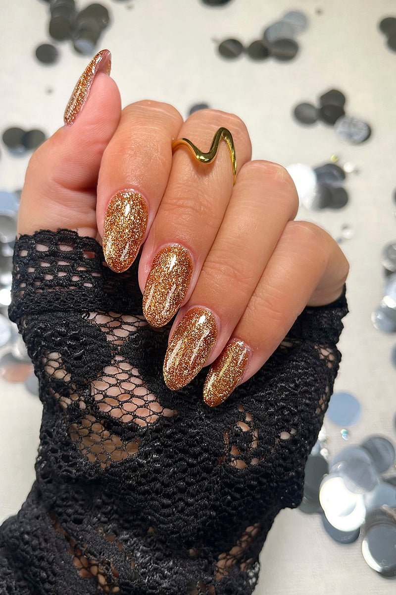 Liquid Builder gel Golden Glitter 15ml · 449