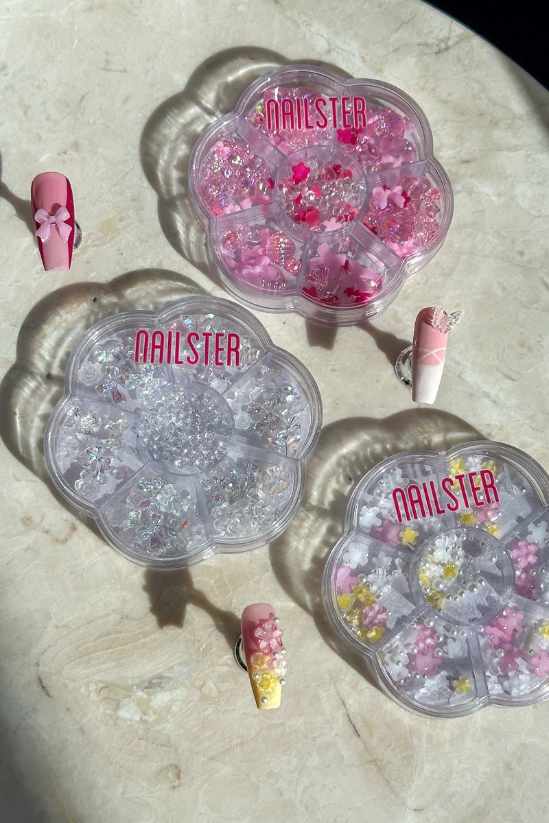 Nail Charms - Champagne Bows | Nailster Denmark