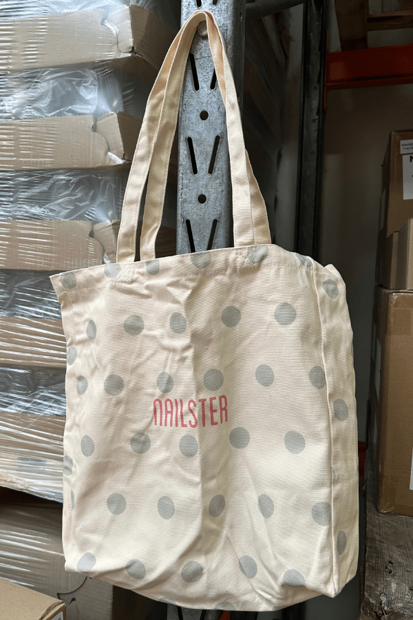 Tote Bag - Dusty Green Dots | Nailster Denmark